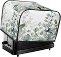 Toaster Cover 4 Slice Eucalyptus Leaves Waterproof Appliance Cover with Hang Loop Bread Baker Toaster Cover for Kitchen