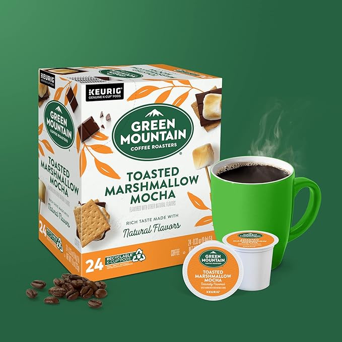 Green Mountain Coffee Roasters Toasted Marshmallow Mocha Keurig Single-Serve K-Cup Pods, Light Roast Coffee, 96 Count (4 Packs of 24)
