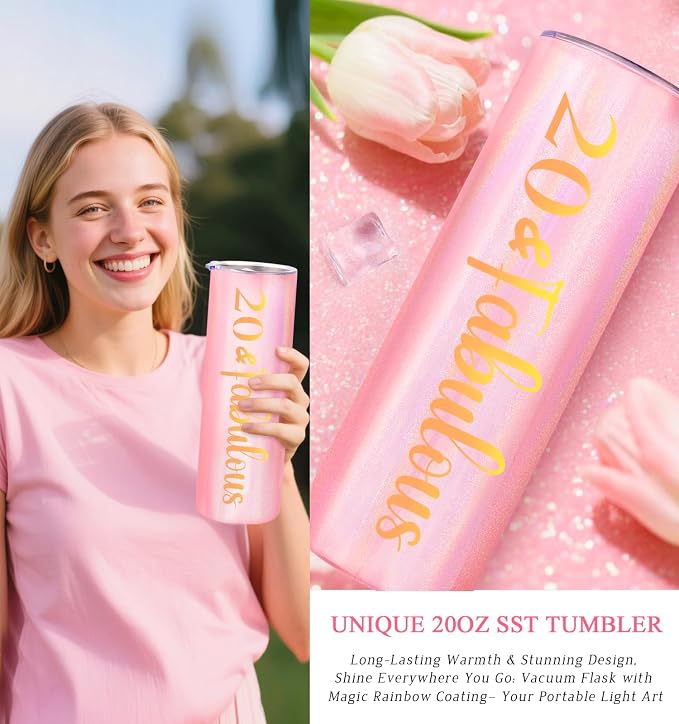 Awfrky 20 Year Old Girl Birthday Gifts, 20th Birthday Gifts For Girls, Happy Birthday Gifts for 20 Year Old Female Daughter Niece Granddaughter Sister Her Girlfriend Bestie