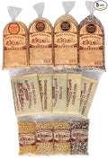 Amish Country Popcorn | Variety Sampler Pack | 4-4 oz Bags, 4-1 lb Bags and 5 Microwave Bags | Baby White, Medium White, Ladyfinger and Purple Popcorn Kernels and 5 Flavored Microwave Bags