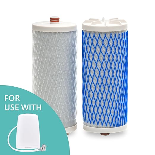 Aquasana Replacement Filter Cartridge for Countertop Water Filtration System - Removes Up To 97% of Chlorine & 99% of 77 Contaminants - Filtration for Clean Tasting Water from Kitchen Faucet- AQ-4035