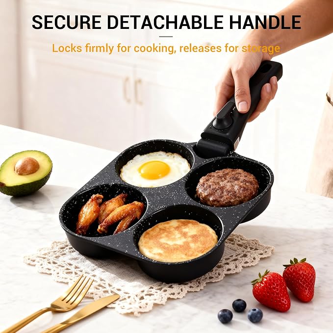 Ammeloo 21pcs Ceramic Pots and Pans Set Non Stick with Detachable Handles and Egg Frying Pan & 22-Piece Baking Pans Set Stackable Bakeware