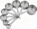 Smithcraft Measuring Cups Set 8, 18/8 Stainless Steel Measuring Cups Set, Metal Measuring Cups With 1/8, 1/4, 2/3, 3/4 Measuring Cup for Kitchen & Baking