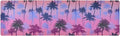 2-in-1 Table Runner Trivet for Hot Dishes Heat Resistant Hot Plate Mat Pad 39x12 Inch Waterproof Table Protector Trivets for Countertop Decorative Gradient Dotty Palm Trees