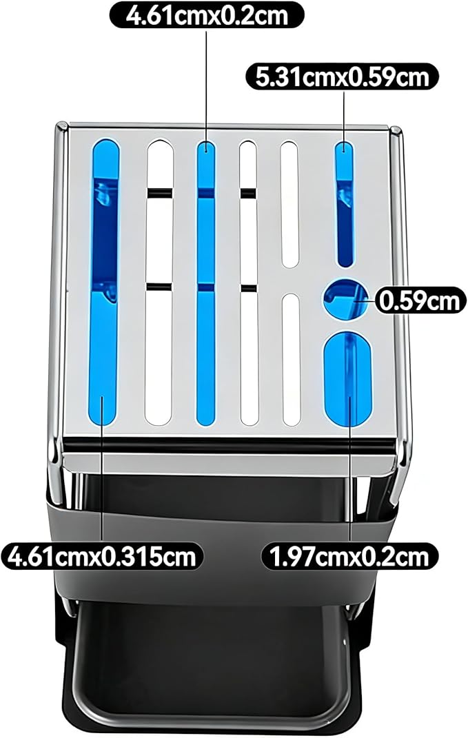Universal knife rack - Stainless steel kitchen knife rack, suitable for storing kitchen knives, a kitchen storage wonder that is easy to clean. (Grey1)