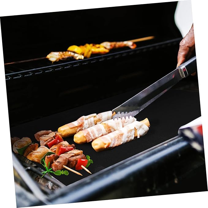 Luxshiny 9pcs Non-stick Oven Liners Reusable Baking Mats Grill and Cooking Easy to Clean for Grilling and Baking
