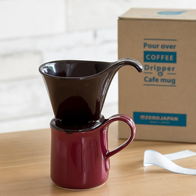 Zero Japan - Bee House Pour Over Coffee Dripper - Lead-Free & Cadmium-Free Ceramic Coffee Maker with Elegant Peek Hole, Drip Cone Brewer Coffee Gifts, Brewing Accessories - Coffee Brown, Standard Size
