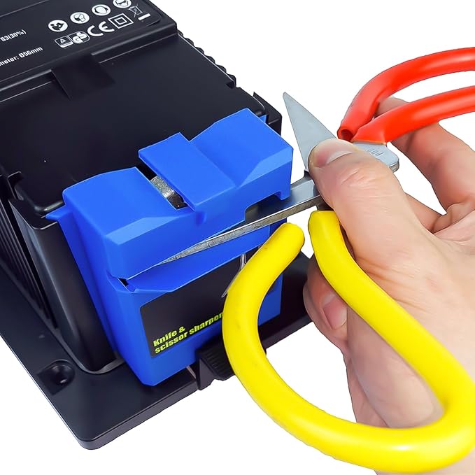 Electric Drill Bit Sharpener, 3-in-1 Multifunction Electric Sharpening Machine for Knife, drill, Chisel, Scissor, 110V, Grinder with Adjustable Angles, 96W, 1350rpm, Compact Design