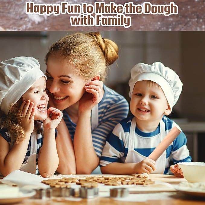 Patelai 30 Pieces Small Wooden Rolling Pin, Dumpling Dough Roller Wooden Mini Rolling Pins Kitchen Utensil Tool for Fondant, Pasta, Bread, Pastry, Cookies, Pizza, Pie, Cylinder Style, 6.3 Inch