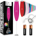 Zulay Kitchen Milk Frother Handheld Electric Whisk with AA Duracell Batteries – Durable Drink Mixer for Coffee, Lattes, Cappuccinos & More - Dragonfruit