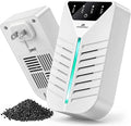 Air Ionizers for Home with Activated Charcoal, Cat Litter Deodorizer, HEPA Plug In Negative Ion Generator for Small Spaces, Bathroom, Office & Kitchen, Pet Odor Eliminator for Smoke, Dust