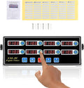 BEAMNOVA 8-Channel Digital Kitchen Timer, Commercial Timer for Restaurant, Food Timer for Cooking, Fryer Reminder, Adjustable Loud Alarm, Stainless Steel