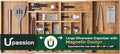 Large Silverware Organizer, 13 Slots Magnetic Connected Expandable Bamboo Utensil Drawer Organizer From 21 to 37.4 Inches, Adjustable Flatware and Cutlery Holder, Utensil Tray for Kitchen Natural