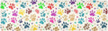 2 in 1 Table Runner Trivet for Hot Pots and Pans Heat Resistant Non Slip Waterproof 39 x 12 Inch Decorative Table Protector for Kitchen Countertop Colorful Paw Prints and Stars