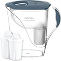BIOCERA Antioxidant Alkaline Water Pitcher, NSF Certified, pH 9.5+ Mineral Boost, Hydrogen Rich Water, Includes 2 Filter Cartridges, BPA Free