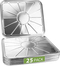 25 Pack Disposable Foil Oven Liners, 21 x 18 Inch Aluminum Foil Liners for Electric Oven & Gas Oven, Extra Large Oven Drip Pan Tray for Baking, Roasting, Grilling & Cooking