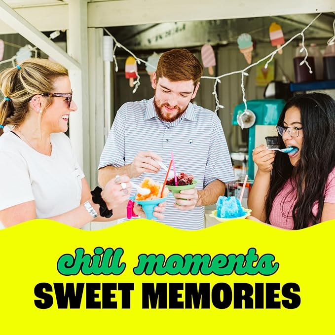 Hawaiian Shaved Ice Lemon-Lime Syrup - Nut Soy Dairy Free - Flavor Fluffy & Crunchy Snow Cones - Shelf Stable - Makes 8 Servings - 16 ounces