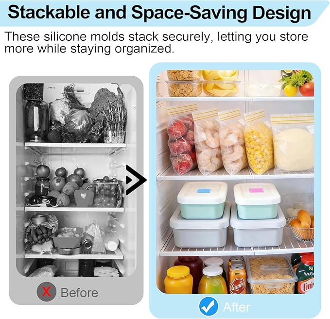 Meal Prep Freezer Storage Bundle - 6 Pack Plastic Food Storage Containers with Insulated Bag & 3 Pack Silicone Soup Freezer Molds with Freezer Bags | BPA-Free Stackable Oven/Microwave/Dishwasher Safe