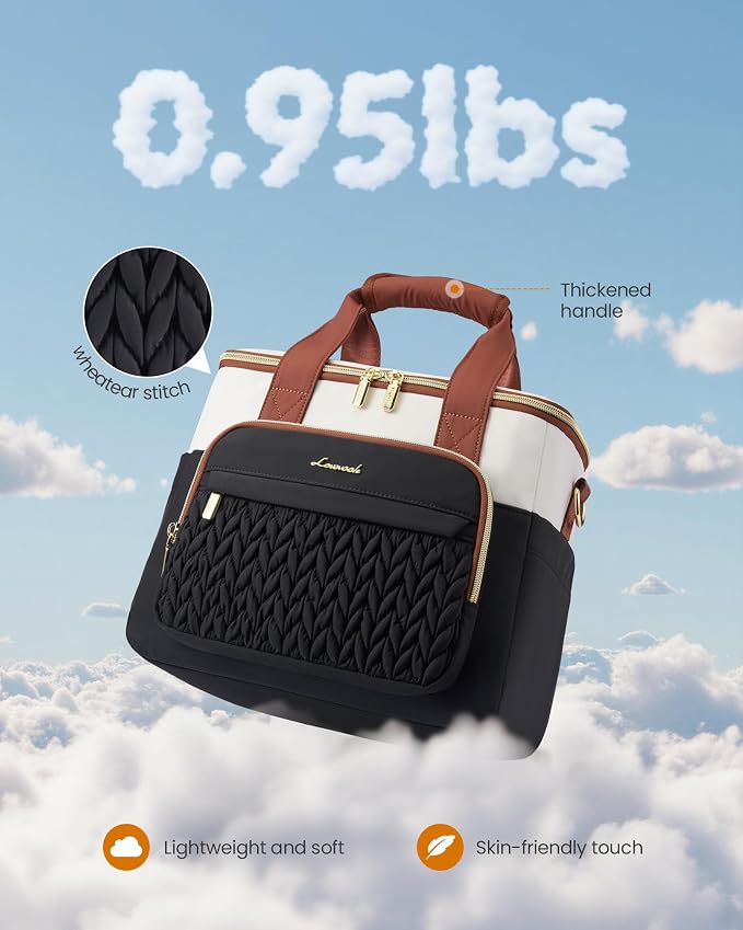 LOVEVOOK Lunch Bag Women, Insulated Wide Opening Adult Lunch Box for Women Work with Cup Holder, Large Lunch Cooler Tote Bag with Utensils Pocket for Office Campus Picnic Beach Mom Nurse Family