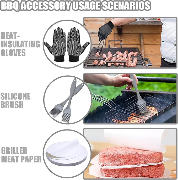 Smash Burger Press Kit 56 Pcs,7.9 Inch Cast Iron Hamburger Smasher Tool,Grill Press,Bacon Press,Burger Smasher For Grill And Griddle Accessories,Barbecues And Tailgates