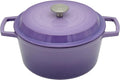 4.2 Quart Cast Iron Dutch Oven with Lid - Enameled Non-Stick Interior, Oven Safe to 500°F, Multi-Stovetop Compatible – Violet