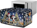 Air Fryer Toaster Oven Dust Cover Protective Microwave Oven Cover Small Electric Appliance Protector Decorations Kitchen Accessories, M, Christmas Hat Cow Snowflake