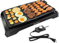 Health and Home 2-in-1 Nonstick Indoor Smokeless Electric Griddle ,21 Inch Extra Large Surface With Slide-Out Drip Tray Oil Collection ,Adjustable 5-Level Thermostat,Family Size Electric Griddle