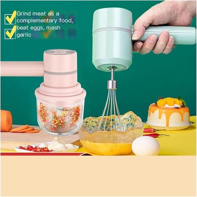 Rechargeable wireless egg beater electric milk frother household whipper mixing handheld small baking(Beautifulwhitehd03)