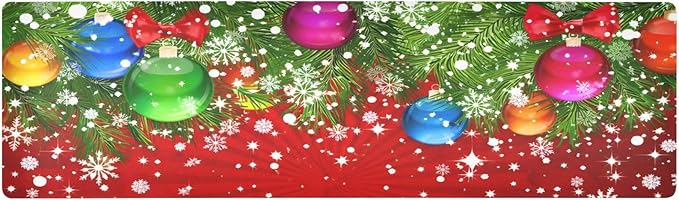 Christmas Tree Decoration and Snowflakes Trivet Table Runner 40 Inches Long Trivet for Hot Pots and Pans/Hot Dishes,Table Protector Heat Up to 230F, Decorative Hot Plates Mat for Kitchen Countertop