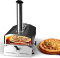 12" Portable Wood Pellet Pizza Oven with 360° Rotating Stone - Wood-Fired for Authentic Flavor, Ideal for Backyard, Camping, Picnics, and Patios - Easy to Use for Perfect Outdoor Cooking