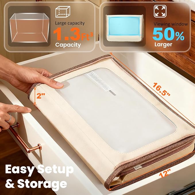 Extra Large Folding Bread Proofing Box, Dough Proofer 68-104°F Temp Control 1-48H Timer, Sourdough Starter Warmer with Metal Rack, Foldable Proofing Basket for Baking Pizza Yogurt Soften Butter Choc