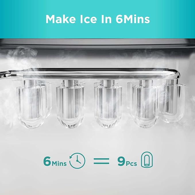 Silonn Ice Maker 9 Cubes in 6 Mins with Black+Decker 12-Cup Programmable Coffee Maker Bundle