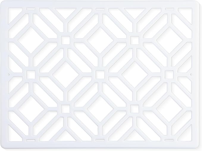 GASARÉ, Extra Large, Thick, Silicone Trivet for Hot Dishes, Pots, and Pans, Heat Resistant Mat for Countertop, Hot Pad for Kitchen, Easy to Clean, 16 x 12 x 3/8 Inches, White