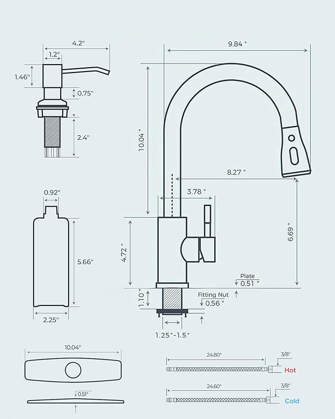 FORIOUS Kitchen Faucets with Soap Dispenser and Pull Down Sprayer, Bar High Arc Single Handle Classic 3 Modes Stainless Steel Faucet for Kitchen Sink Farmhouse RV Laundry Camper, Black Gold