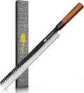 FINDKING Brisket Slicing Knife 12 Inch, Carving Knife for Meat, BBQ, Roasts, Turkey and Ham, High Carbon Steel Blade, African Rosewood Octagonal Handle, Dynasty Series