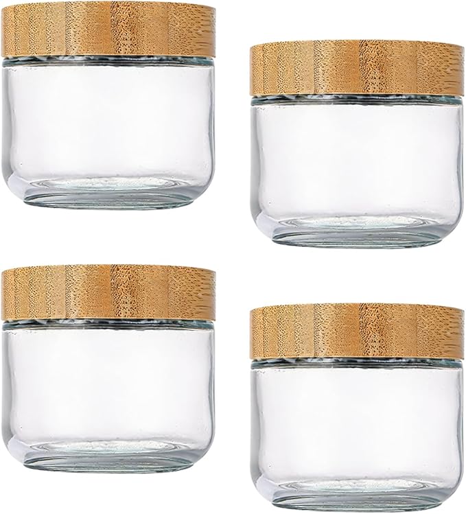 Glass Jars with Silicone Sealed Lids Ideal for Breakfast Lunch and Kitchen Organization Homebrewed Preserve Jar