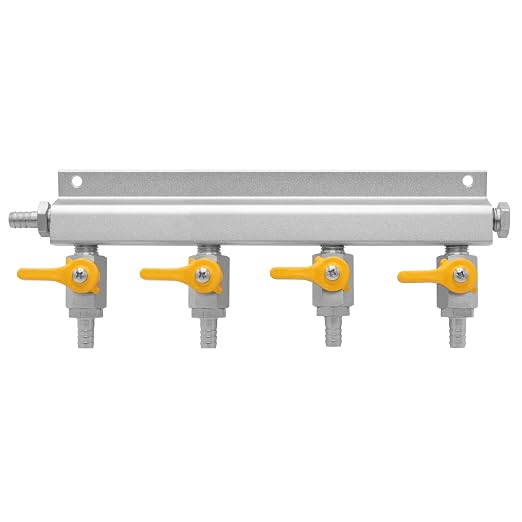 Kegco AD4 Aluminum 4-Way Kegerator Beer Gas/Air Distributor