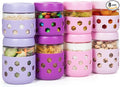 Gemice 8-Pack Overnight Oats Containers with Lids and Colorful Sleeves, 16 oz & 10 oz Airtight Glass Chia Pudding Mason Jars, Dishwasher Safe, Wide Mouth Meal Prep Jar for Yogurt Oatmeal