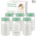 6PCS Breastmilk Storage Bottle, BPA Free Wide-Neck Spectra Bottles for Pumping, Storage Collection Baby Bottles for Fridge & Momcozy Breast Milk Cooler, Breastfeeding Bottle, 10 oz