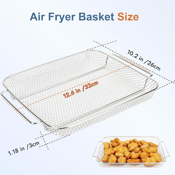 YQL 10x12 Inch 150PCS Disposable Air Fryer Liners and Air Fryer Basket Replacement for Emeril Lagasse 26 QT