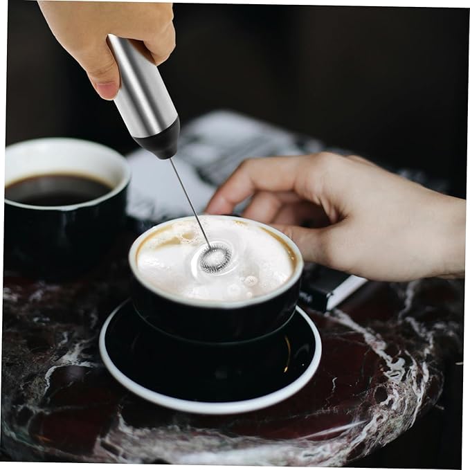 GLEAVI 1pc Rechargeable Electric Frother for Coffee Handheld Latte and Cappuccino Maker Compact Design for for and Creamy Drinks