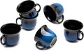 9oz Coffee Mugs Set of 6, Large Ceramic Mug with Handle, Unique Glaze Coffee Cups for Latte, Cappuccino & Hot Cocoa, Dishwasher & Microwave Safe
