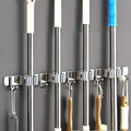 Broom Mop Holder Wall Mount Stainless Steel Tool Hanger Storage Organizer for Home, Kitchen, Garage, Garden, Laundry Room, Bathroom Organization and Storage(4 Racks 5 Hooks)