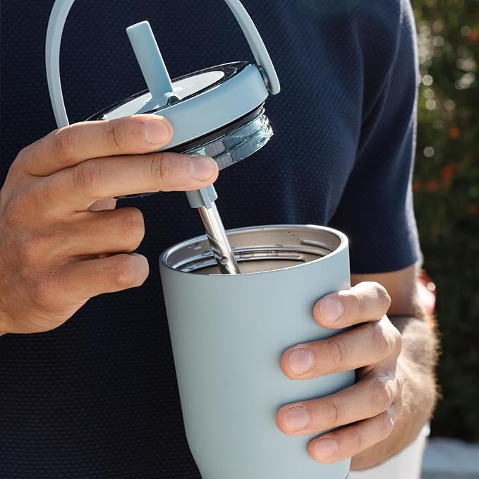 BrüMate Resa 25oz 100% Leakproof Travel Tumbler with Handle & Straw | Flexible SoftSip Straw | Silicone Sleeve for Durability | Stainless Steel | Cup Holder & Travel Friendly Water Bottle | (Lavender)