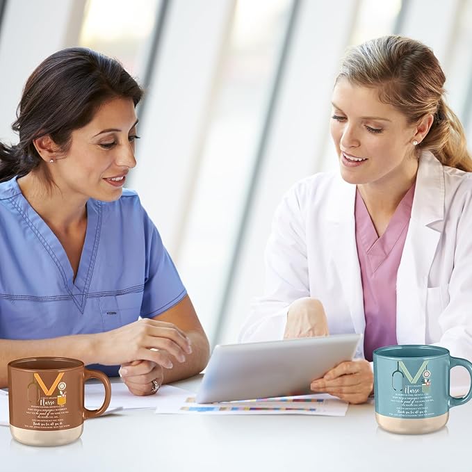 Didaey 10 Pcs Nephrology Nurses Week Gift 2026 Bulk Thank You Mugs Inspirational Ceramic Coffee Mugs 13 oz Appreciation Cups Back to School Gift for Nursing School Teacher Student Staff, 10 Colors