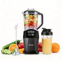 Liebe&Lecker Countertop Blender, 1200W Kitchen Mixer with 50-Oz Jar | Professional Blender with 28-Oz To-Go Cup, 4 Preset Programs for Smoothies, Shakes & Purees, Zero BPA, Matte Black