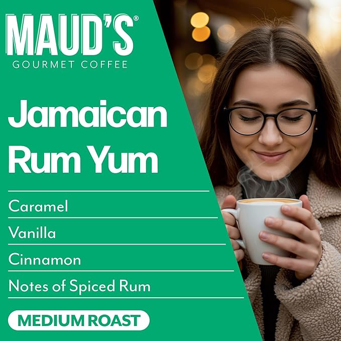 Maud’s Orange Creamsicle & Jamaican Rum Yum Flavored Coffee Pods Variety Pack, 36 ct, Medium Roast Single Serve Pods – 100% Arabica Coffee, Compatible with Keurig K Cups Maker