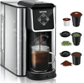SIFENE Quick Brew Single Serve Coffee Maker, Versatile 3-in-1 Design for Coffee Pods, Ground Coffee, & Loose Tea, Adjustable 6-12oz Cup Sizes, Large 50oz Removable Water Tank, 1150W, Compact, Black