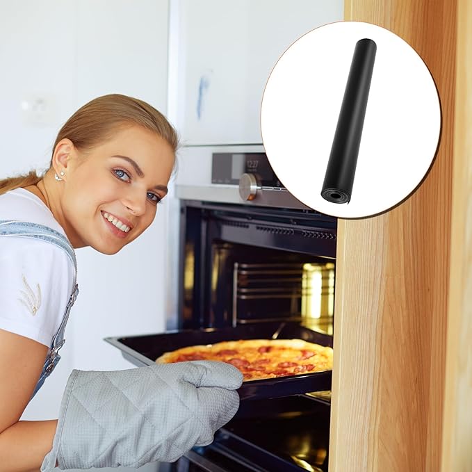 Oven Liners for Bottom of Oven 16” x 240” Large Oven Mats Roll Heat Resistant Food Grade Non Stick Reusable Liner for Electric, Gas, Convection, Microwave Ovens