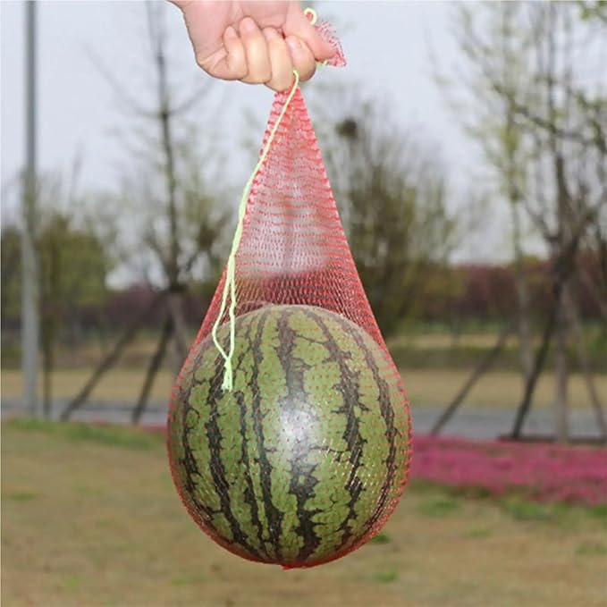 Mesh Produce Bags 200Pcs Hanging Watermelon Grow Net Bags Reusable Cantaloupes Mesh Garden Cucumbers Growing Storage for Vegetable(60cm)
